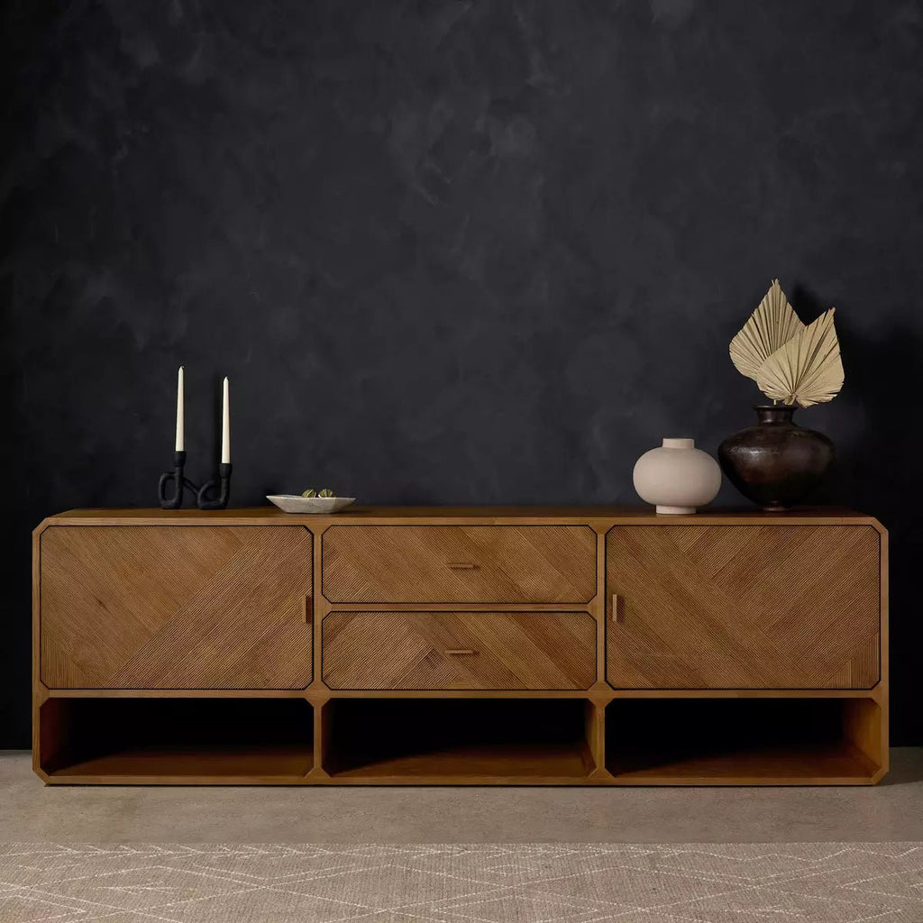 Channel the 70s Media Console - Sage InteriorsFour HandsMedia Stand