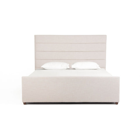 Channeled Bed, Performance Cambric Ivory