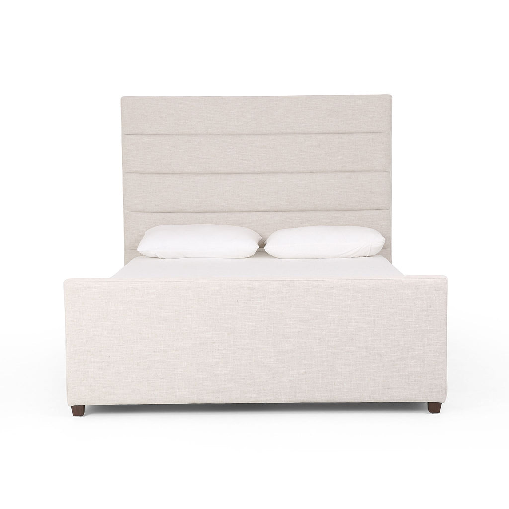Channeled Bed, Performance Cambric Ivory