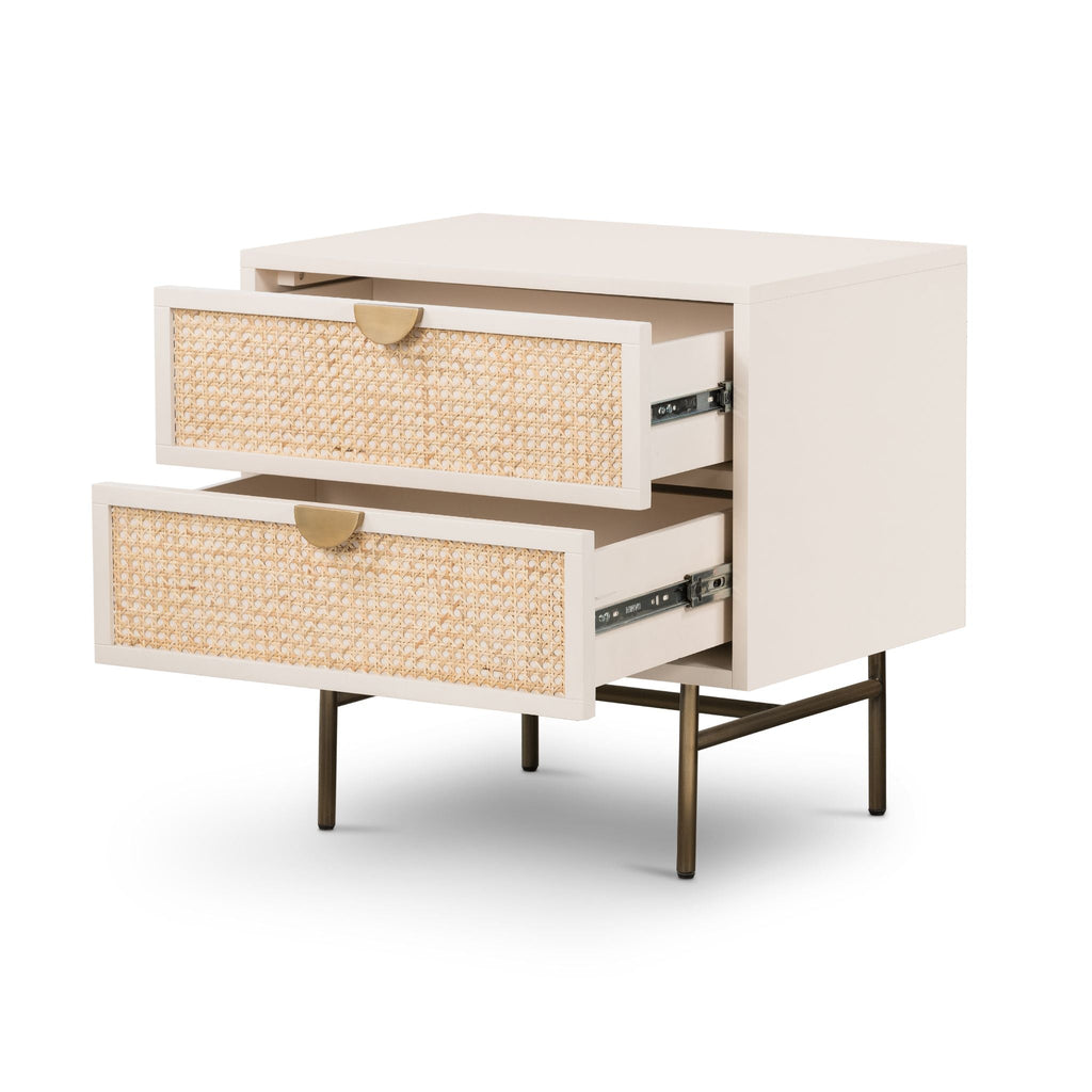 Chloe Nightstand, Matte Alabaster - Sage InteriorsFHottoman