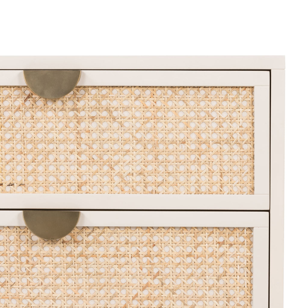 Chloe Nightstand, Matte Alabaster - Sage InteriorsFHottoman