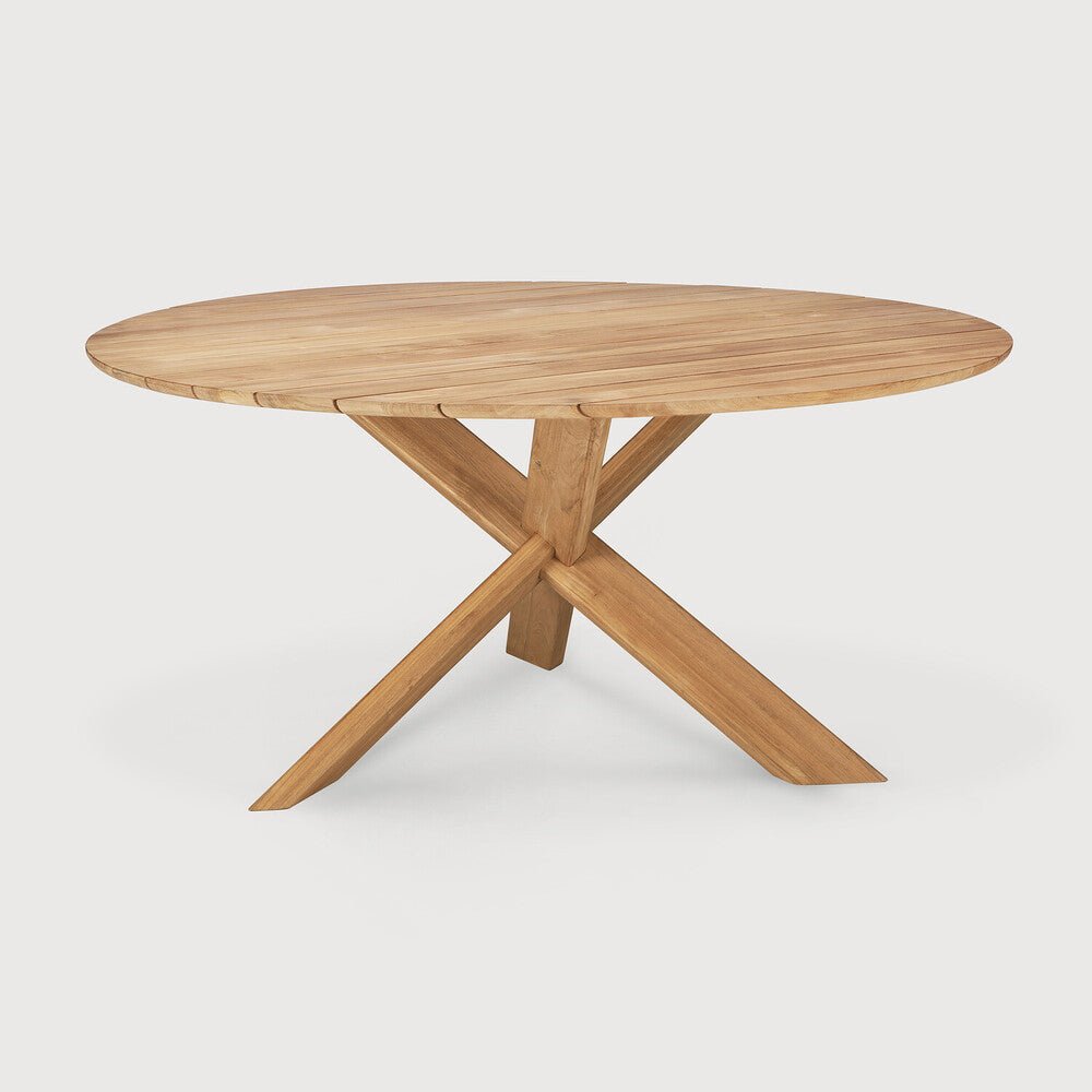 Circle Outdoor Dining Table – Solid Teak Patio Table by Sage Interiors - Sage InteriorsEthnicraftOutdoor Table