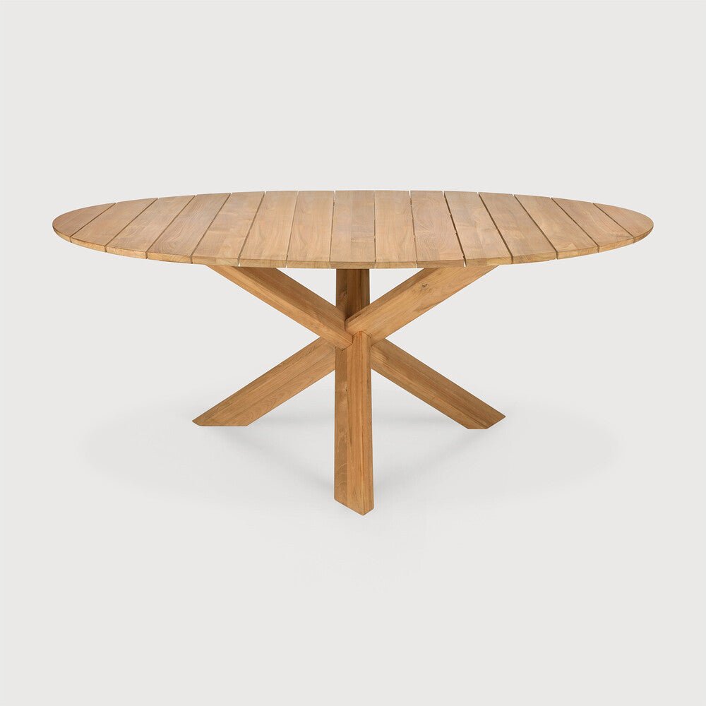 Circle Outdoor Dining Table – Solid Teak Patio Table by Sage Interiors - Sage InteriorsEthnicraftOutdoor Table