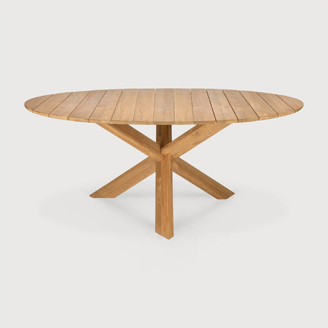 Circle Outdoor Dining Table – Solid Teak Patio Table by Sage Interiors - Sage InteriorsEthnicraftOutdoor Table