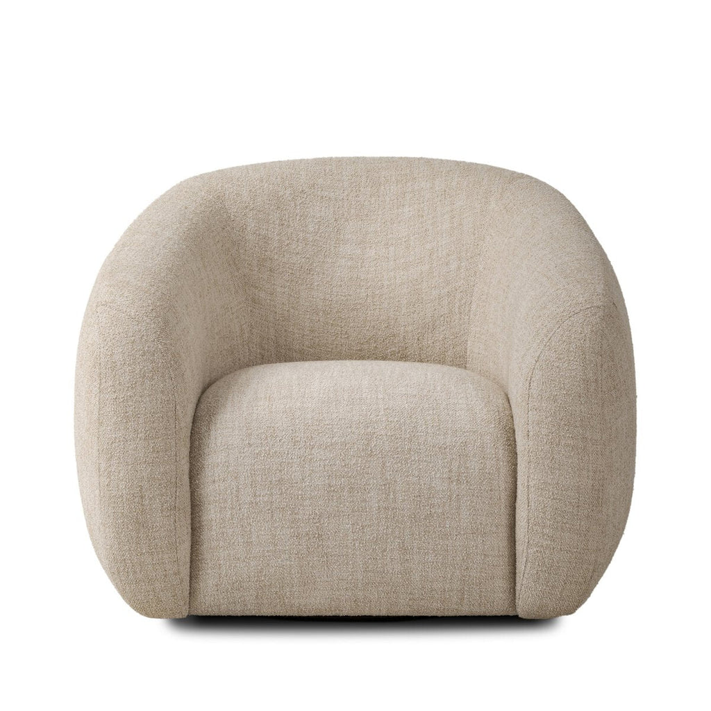 Clean Curved Swivel Chair - Sage InteriorsFour HandsAccent Chair