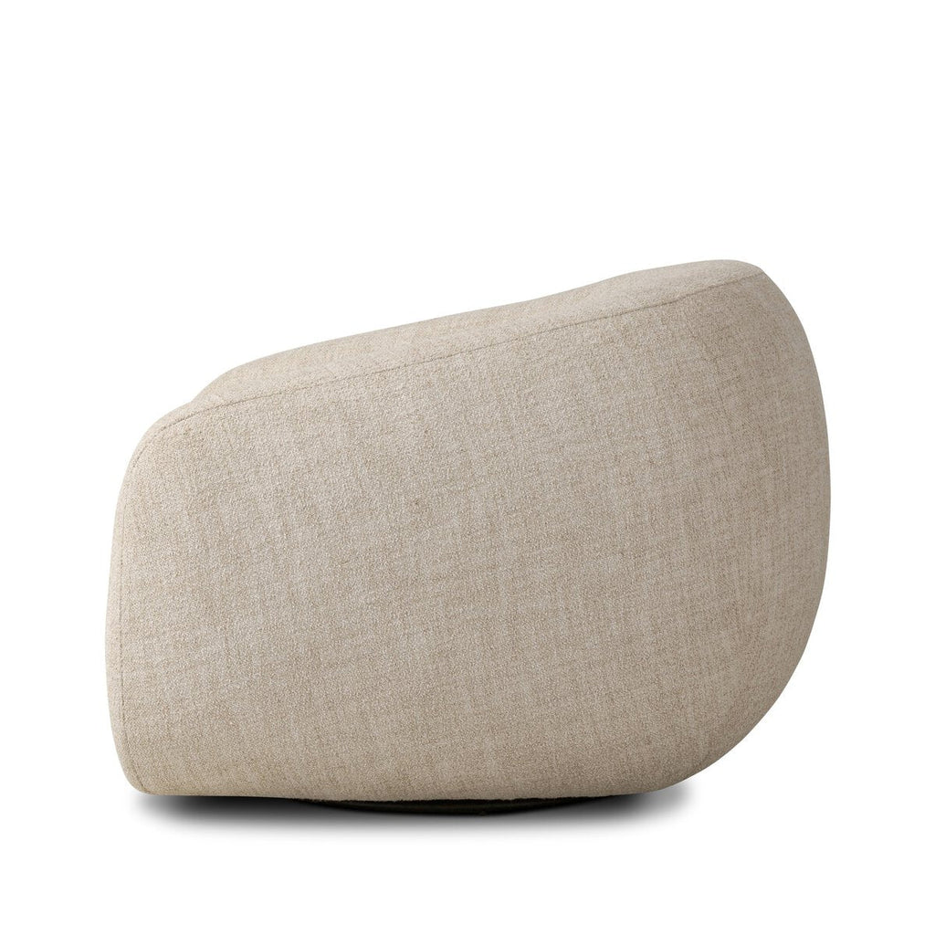 Clean Curved Swivel Chair - Sage InteriorsFour HandsAccent Chair