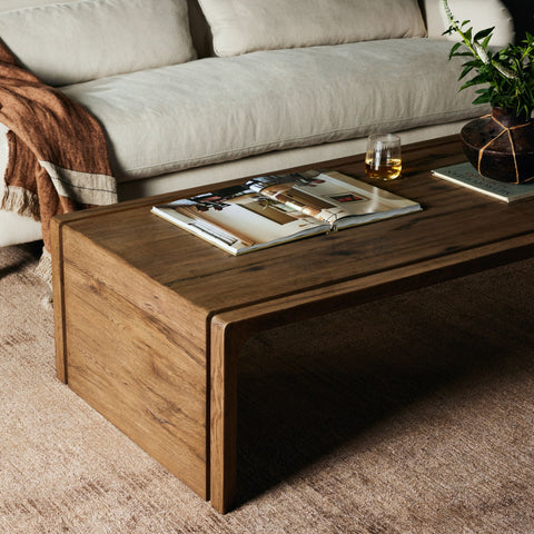 Sasson Coffee Table, Rustic Grey Oak