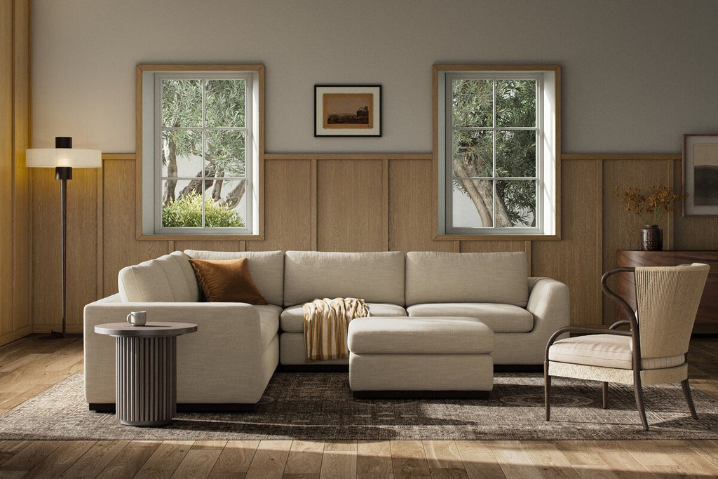 Colt 3 - Piece Sectional + Ottoman – L - Shaped Seating for 6 - Sage InteriorsSage Interiors