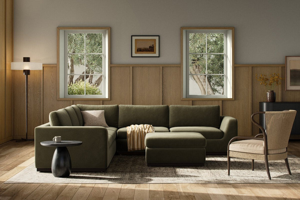Colt 3 - Piece Sectional + Ottoman – L - Shaped Seating for 6 - Sage InteriorsSage Interiors
