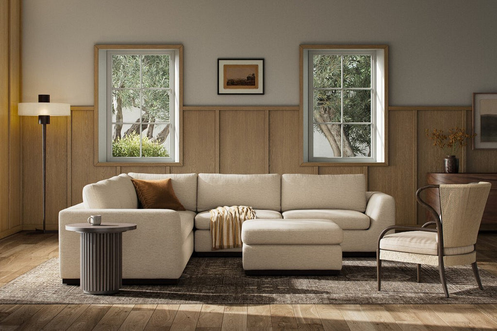Colt 3 - Piece Sectional + Ottoman – L - Shaped Seating for 6 - Sage InteriorsSage Interiors