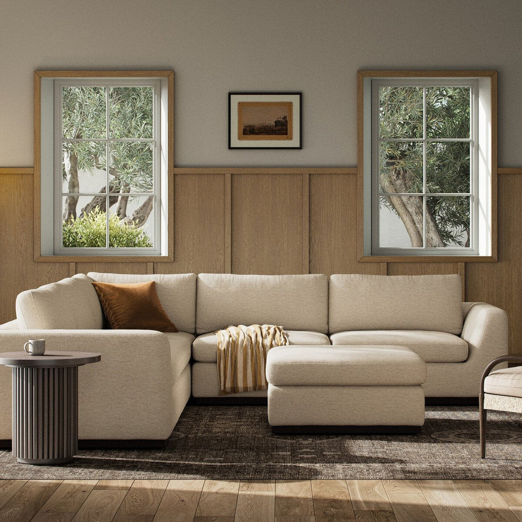 Colt 3 - Piece Sectional + Ottoman – L - Shaped Seating for 6 - Sage InteriorsSage Interiors