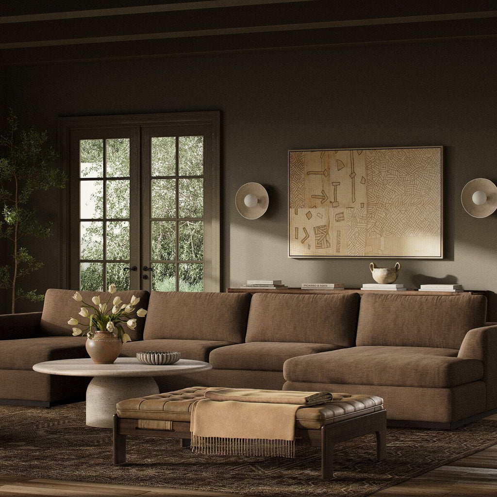 Colt 3 - Piece U - Sectional Sofa – Modular, Aldred Silver & Aged Sienna - Sage InteriorsFour Hands3 - Piece U Sectional Sofa