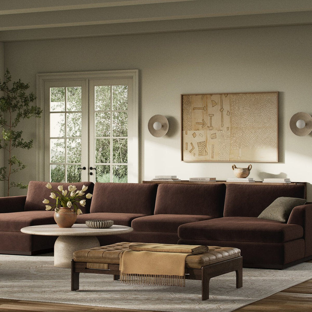 Colt 3 - Piece U - Sectional Sofa – Modular, Aldred Silver & Aged Sienna - Sage InteriorsFour Hands3 - Piece U Sectional Sofa