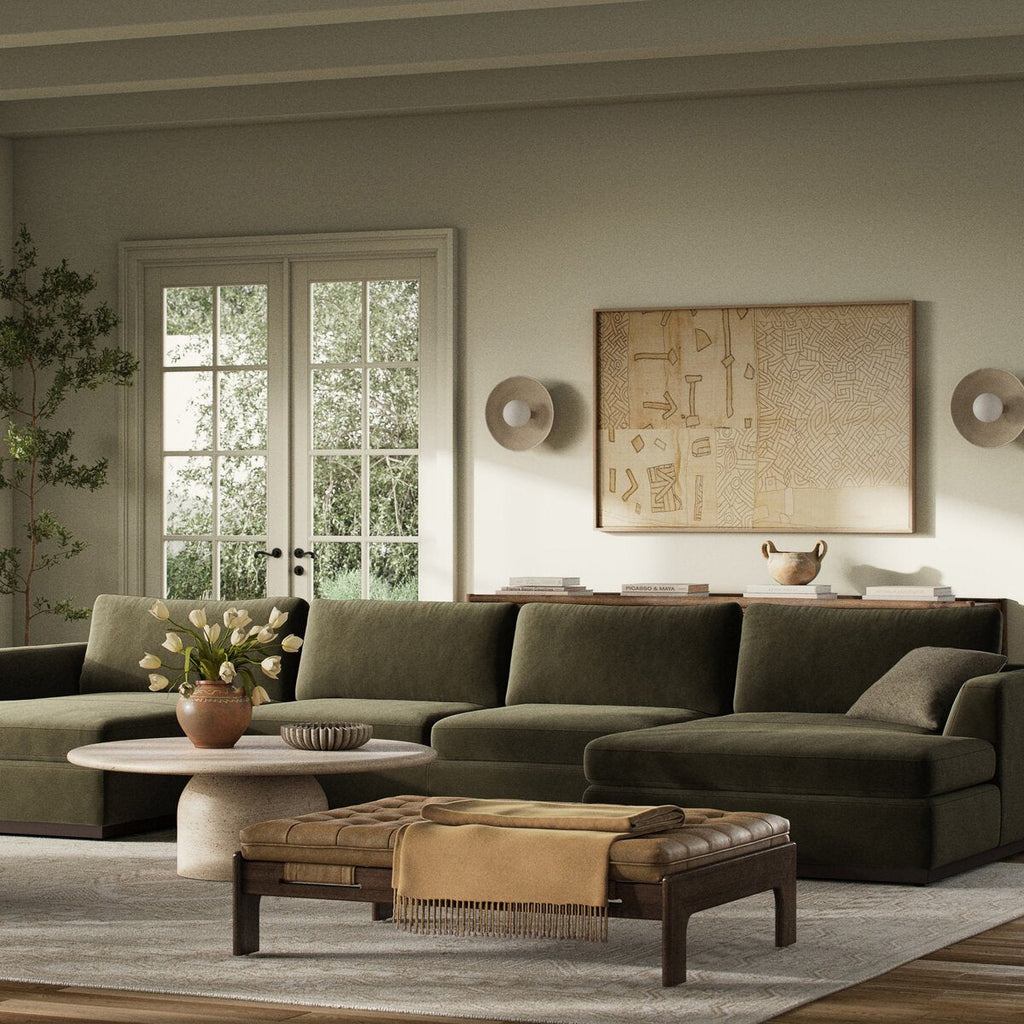 Colt 3 - Piece U - Sectional Sofa – Modular, Aldred Silver & Aged Sienna - Sage InteriorsFour Hands3 - Piece U Sectional Sofa