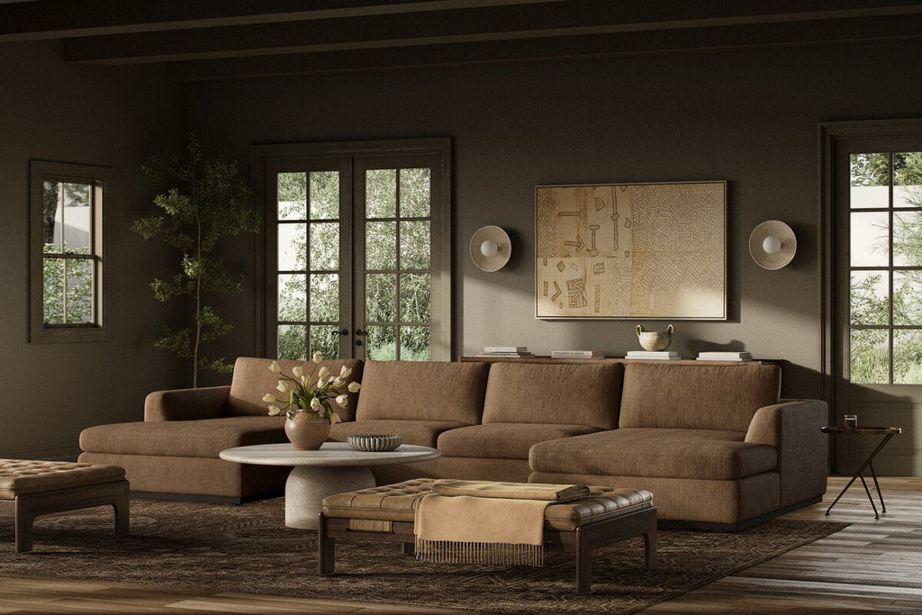 Colt 3 - Piece U - Sectional Sofa – Modular, Aldred Silver & Aged Sienna - Sage InteriorsFour Hands3 - Piece U Sectional Sofa
