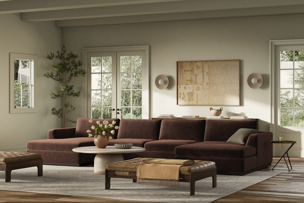 Colt 3 - Piece U - Sectional Sofa – Modular, Aldred Silver & Aged Sienna - Sage InteriorsFour Hands3 - Piece U Sectional Sofa