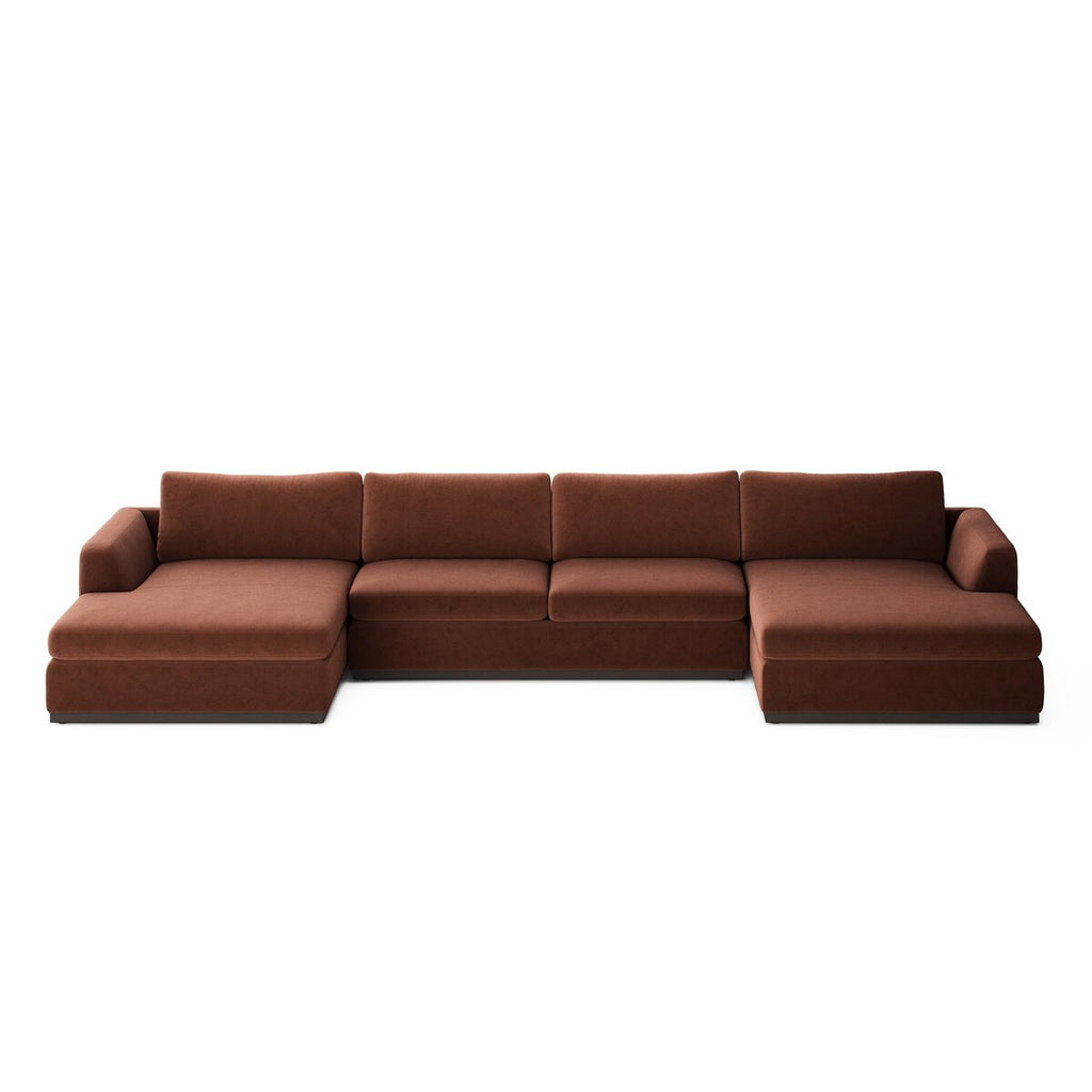 Colt 3 - Piece U - Sectional Sofa – Modular, Aldred Silver & Aged Sienna - Sage InteriorsFour Hands3 - Piece U Sectional Sofa