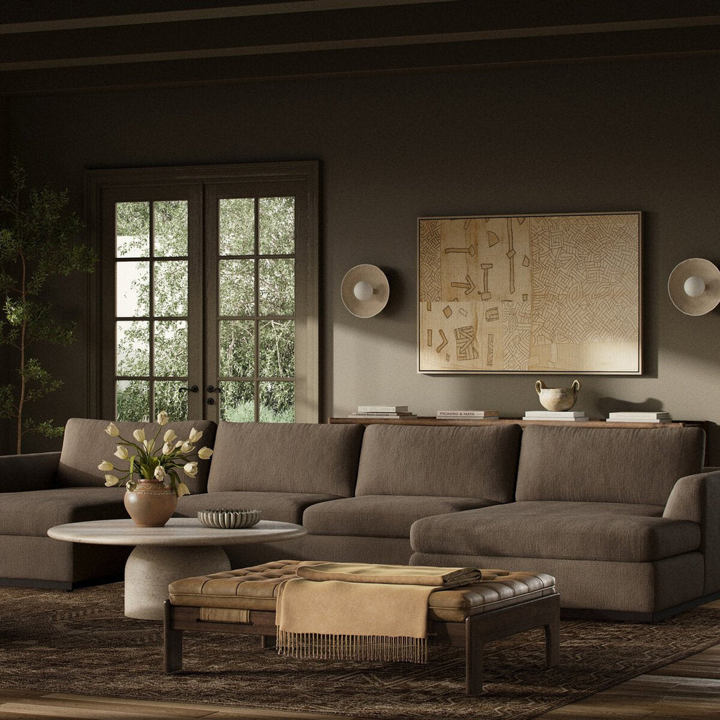 Colt 3 - Piece U - Sectional Sofa – Modular, Aldred Silver & Aged Sienna - Sage InteriorsFour Hands3 - Piece U Sectional Sofa