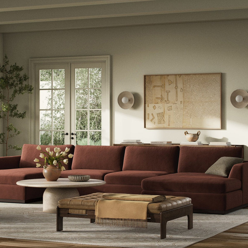 Colt 3 - Piece U - Sectional Sofa – Modular, Aldred Silver & Aged Sienna - Sage InteriorsFour Hands3 - Piece U Sectional Sofa