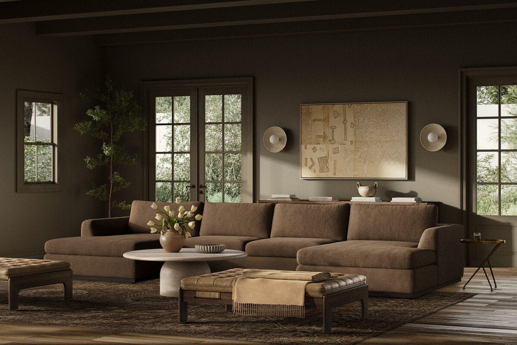 Colt 3 - Piece U - Sectional Sofa – Modular, Aldred Silver & Aged Sienna - Sage InteriorsFour Hands3 - Piece U Sectional Sofa