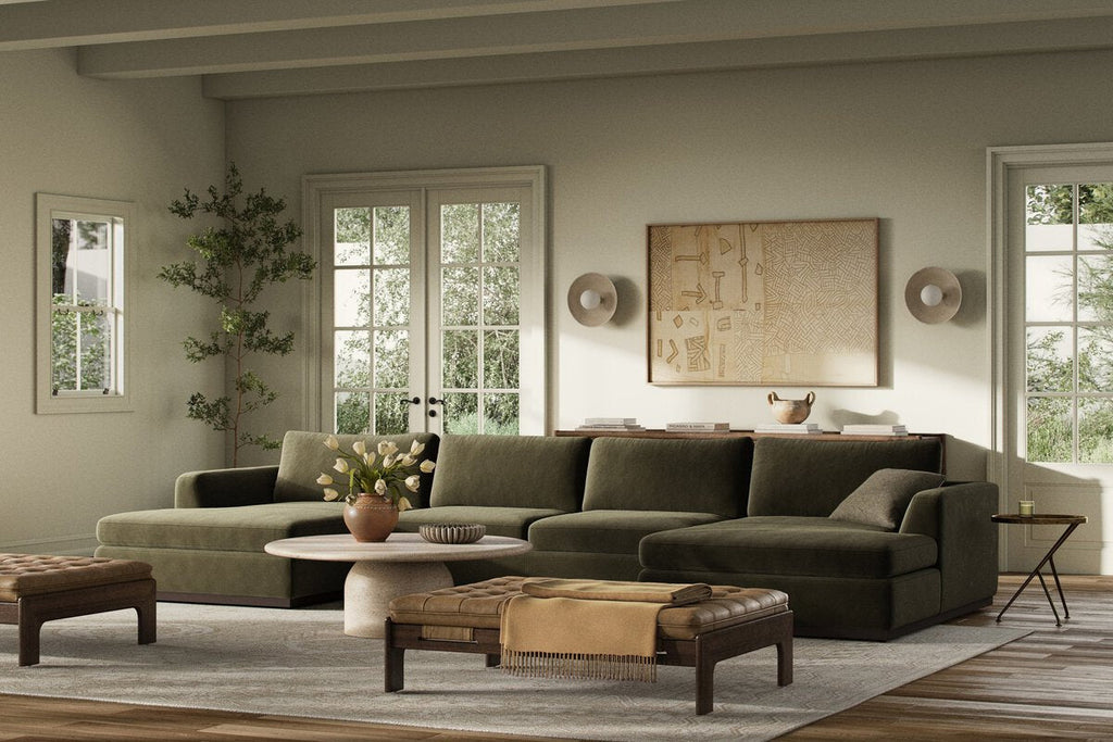 Colt 3 - Piece U - Sectional Sofa – Modular, Aldred Silver & Aged Sienna - Sage InteriorsFour Hands3 - Piece U Sectional Sofa