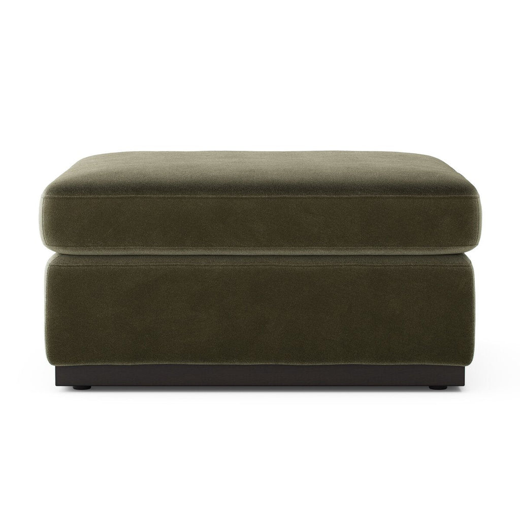 Colt Sectional Ottoman – Custom Upholstered Square Ottoman in Surrey Auburn & Aged Sienna - Sage InteriorsFour HandsColt