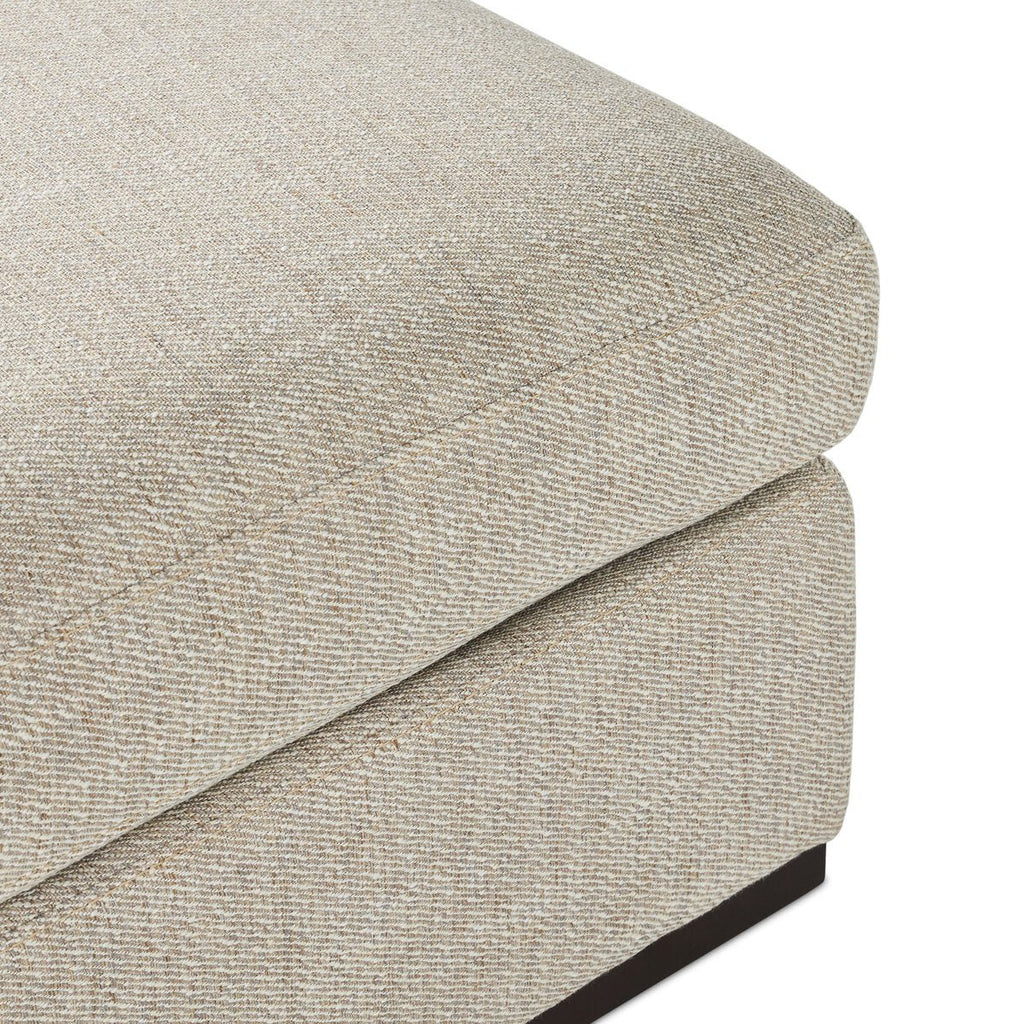 Colt Sectional Ottoman – Custom Upholstered Square Ottoman in Surrey Auburn & Aged Sienna - Sage InteriorsFour HandsColt