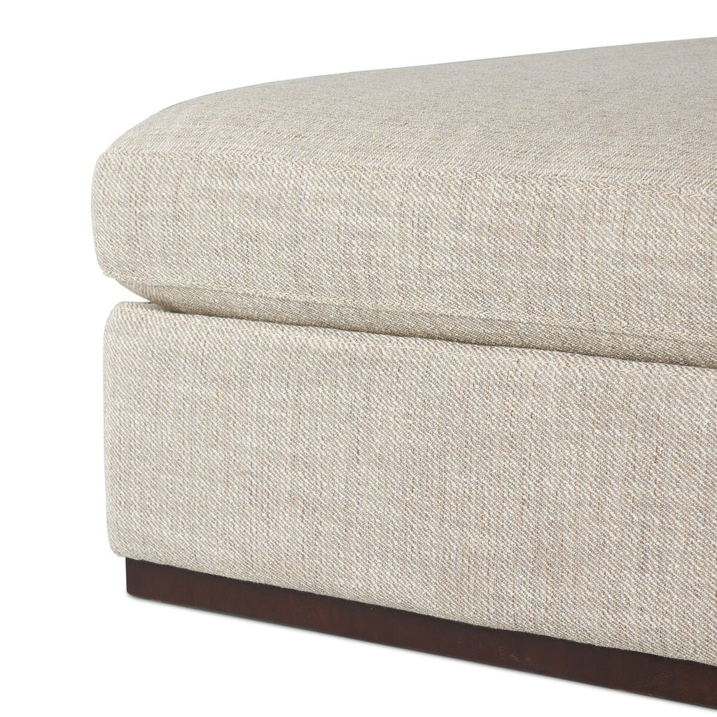 Colt Sectional Ottoman – Custom Upholstered Square Ottoman in Surrey Auburn & Aged Sienna - Sage InteriorsFour HandsColt
