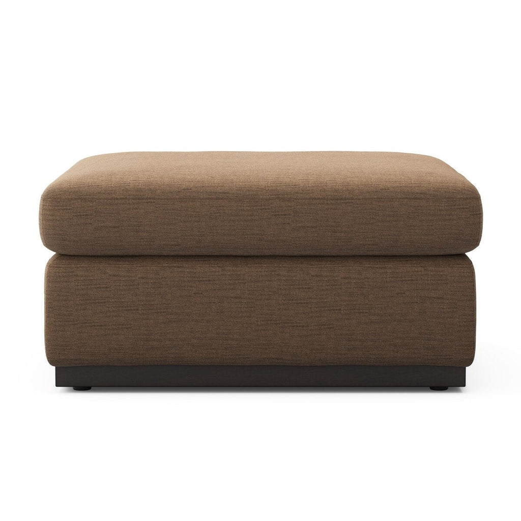 Colt Sectional Ottoman – Custom Upholstered Square Ottoman in Surrey Auburn & Aged Sienna - Sage InteriorsFour HandsColt