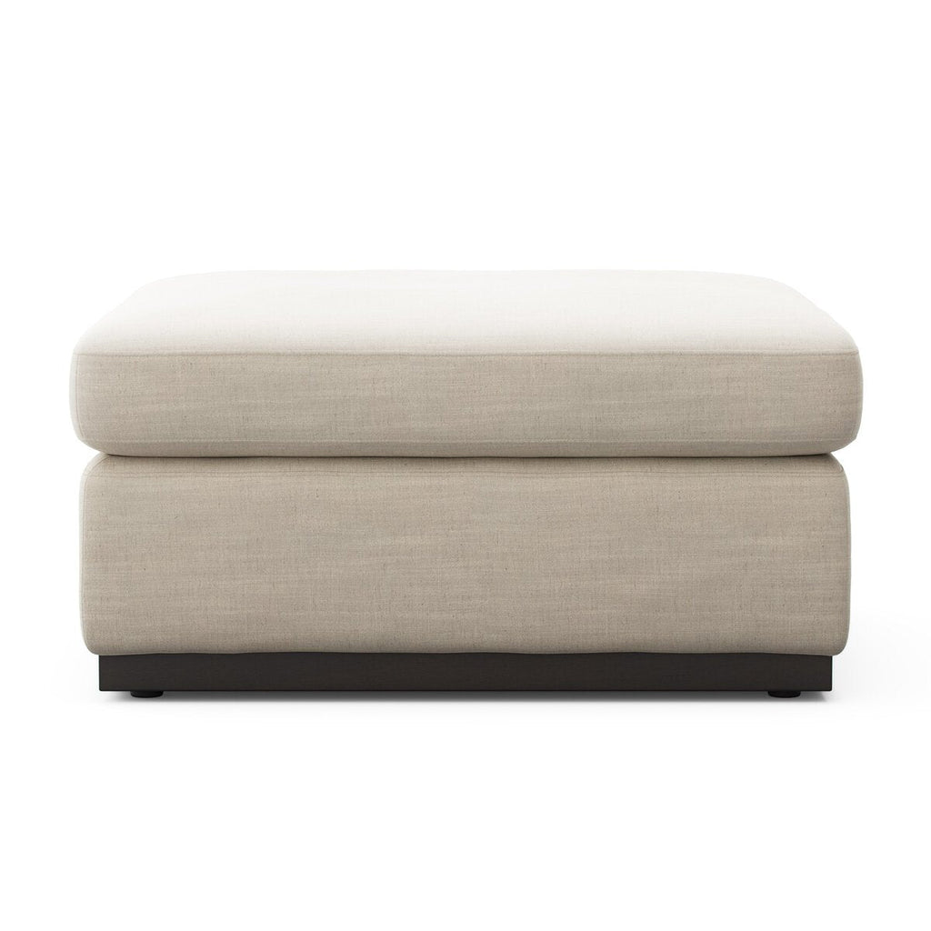Colt Sectional Ottoman – Custom Upholstered Square Ottoman in Surrey Auburn & Aged Sienna - Sage InteriorsFour HandsColt