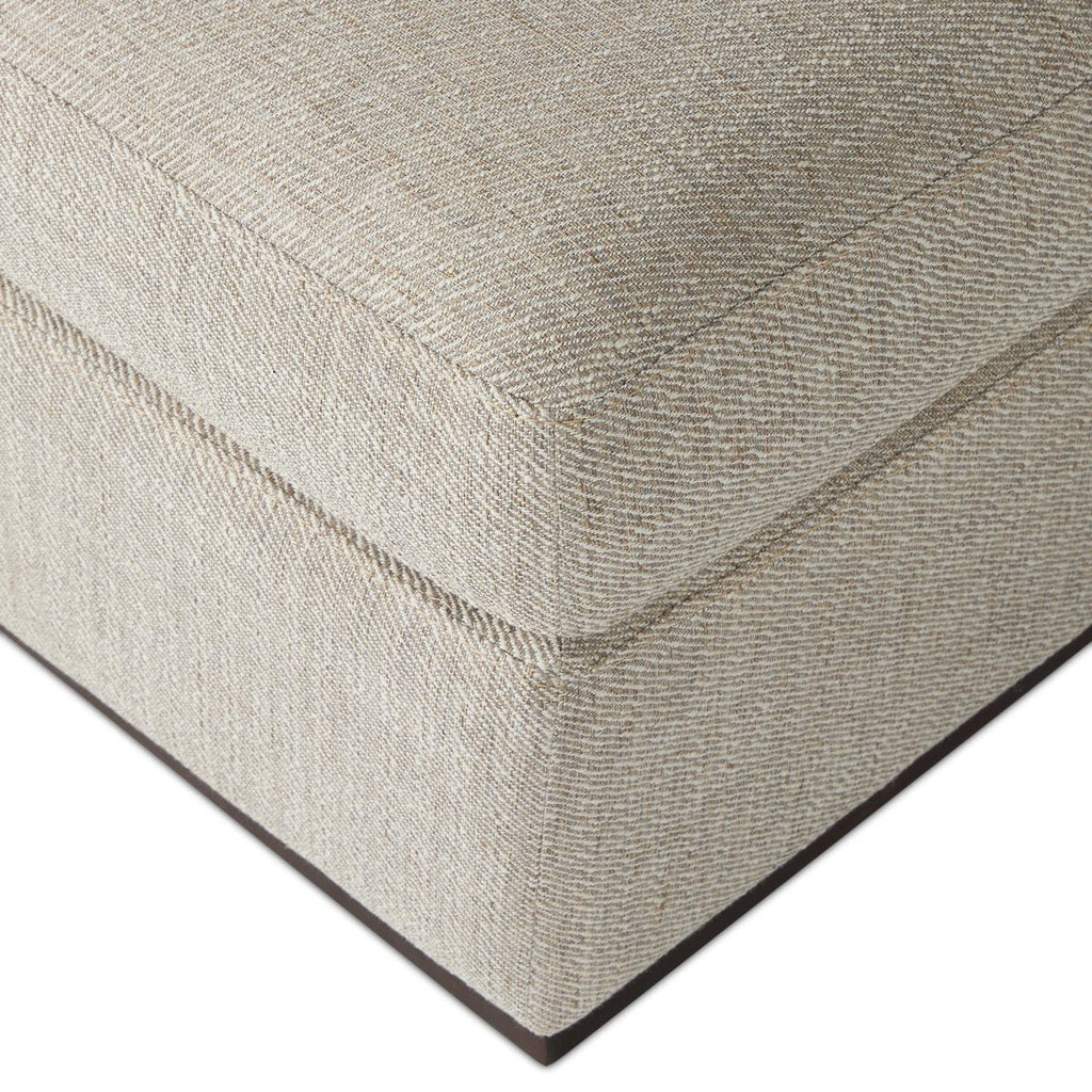 Colt Sectional Ottoman – Custom Upholstered Square Ottoman in Surrey Auburn & Aged Sienna - Sage InteriorsFour HandsColt