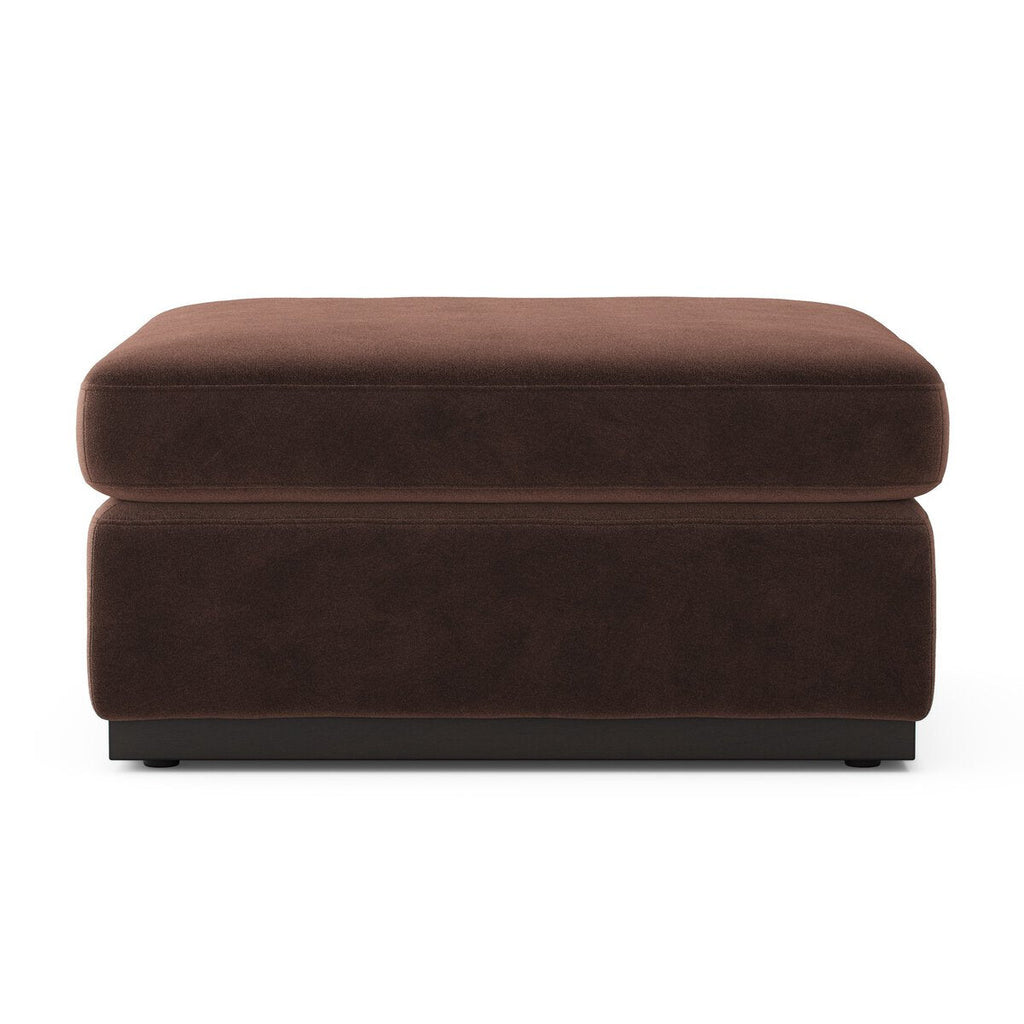 Colt Sectional Ottoman – Custom Upholstered Square Ottoman in Surrey Auburn & Aged Sienna - Sage InteriorsFour HandsColt
