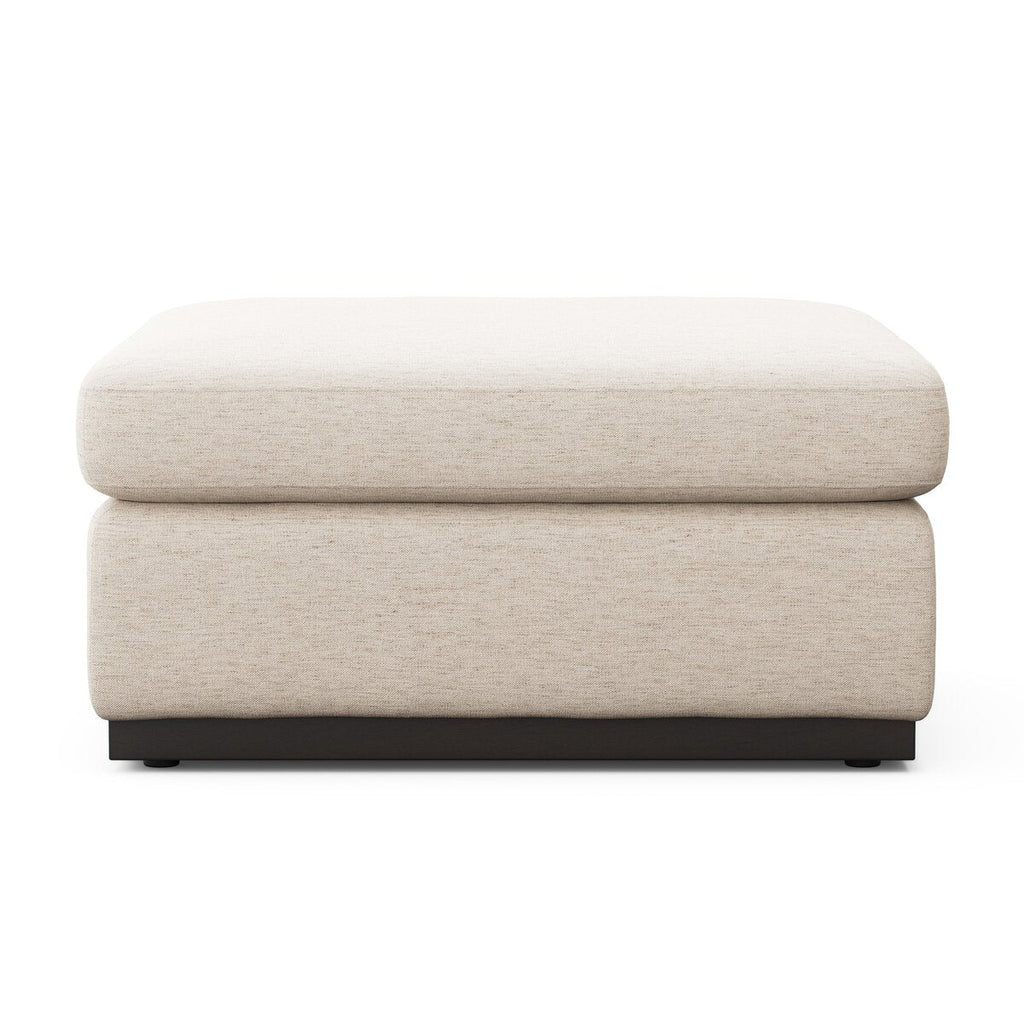 Colt Sectional Ottoman – Custom Upholstered Square Ottoman in Surrey Auburn & Aged Sienna - Sage InteriorsFour HandsColt
