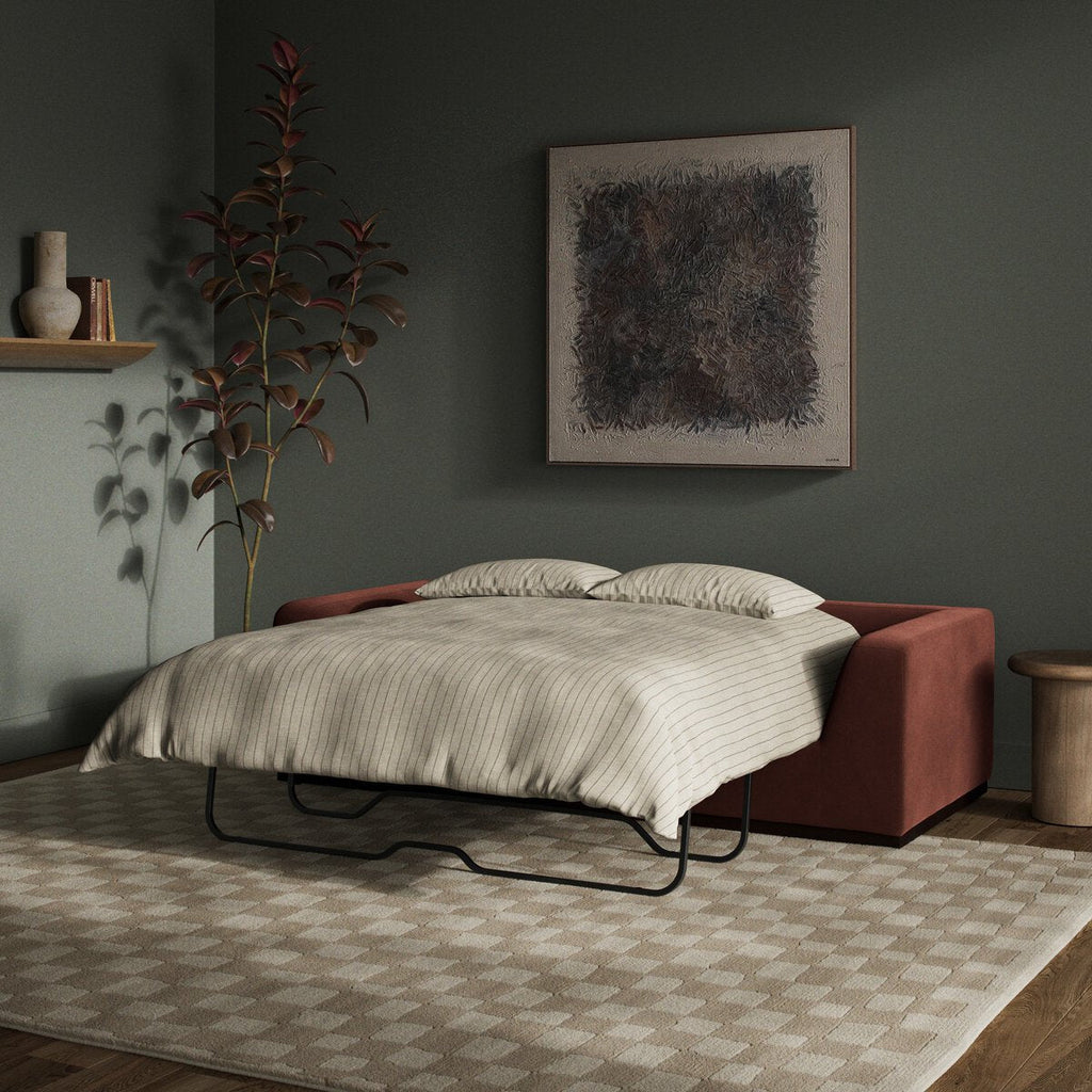 Colt Sleeper Sofa – Queen Pullout Bed in Aldred Silver Performance Fabric - Sage InteriorsFour HandsSofa
