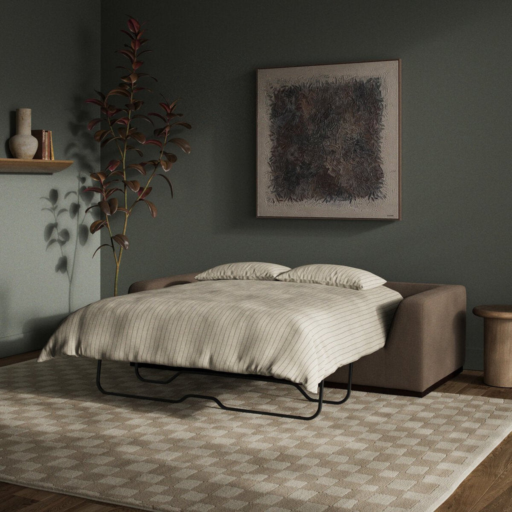 Colt Sleeper Sofa – Queen Pullout Bed in Aldred Silver Performance Fabric - Sage InteriorsFour HandsSofa