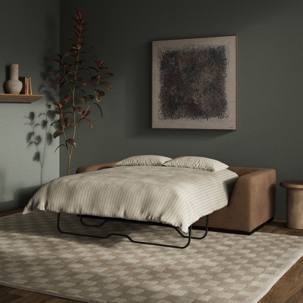 Colt Sleeper Sofa – Queen Pullout Bed in Aldred Silver Performance Fabric - Sage InteriorsFour HandsSofa
