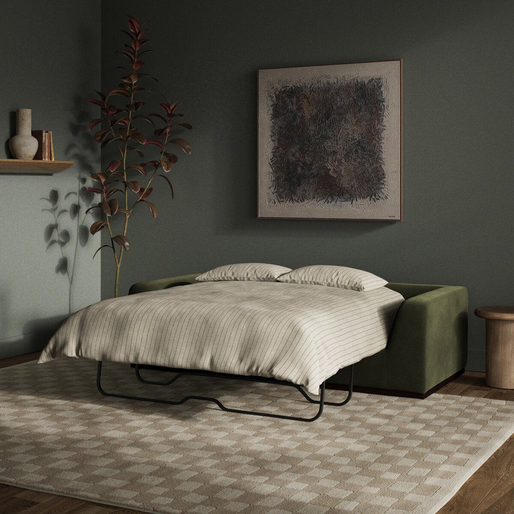Colt Sleeper Sofa – Queen Pullout Bed in Aldred Silver Performance Fabric - Sage InteriorsFour HandsSofa