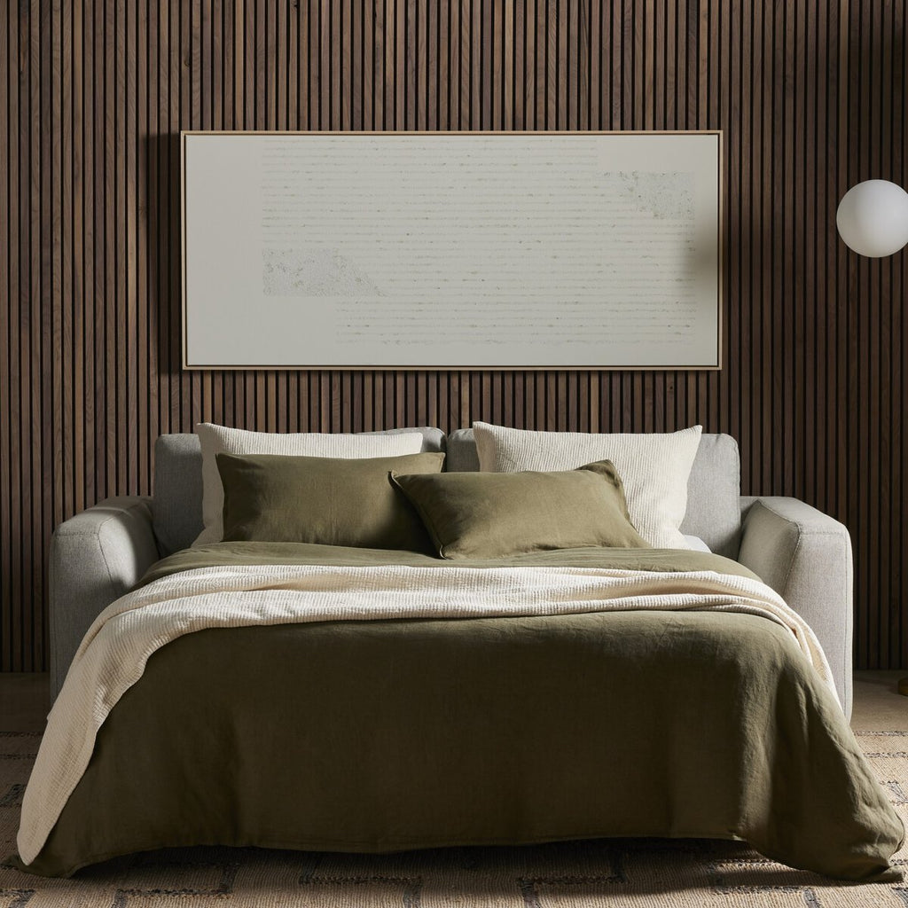 Colt Sleeper Sofa – Queen Pullout Bed in Aldred Silver Performance Fabric - Sage InteriorsFour HandsSofa
