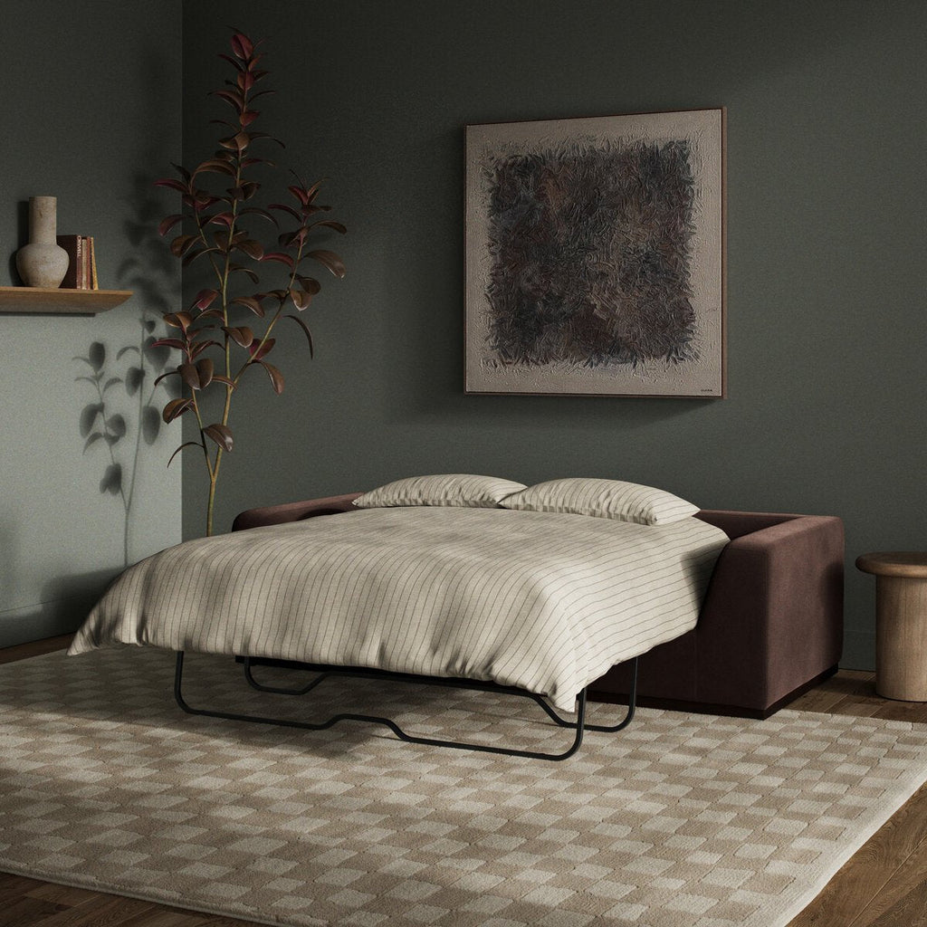 Colt Sleeper Sofa – Queen Pullout Bed in Aldred Silver Performance Fabric - Sage InteriorsFour HandsSofa
