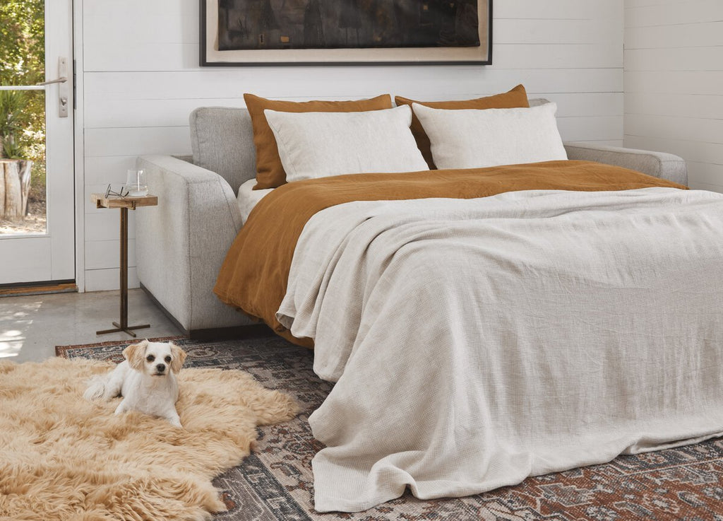 Colt Sleeper Sofa – Queen Pullout Bed in Aldred Silver Performance Fabric - Sage InteriorsFour HandsSofa