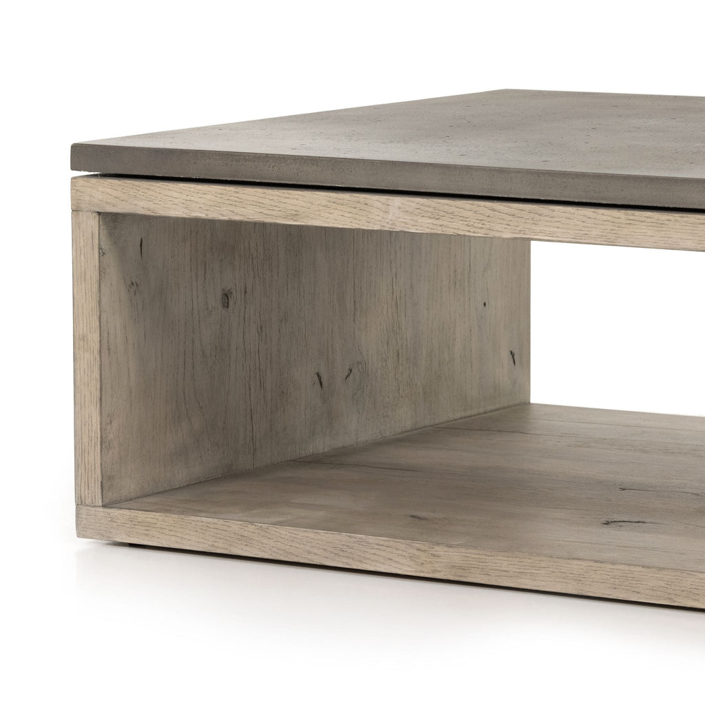 Concrete Oak Veneer Coffee Table - Sage InteriorsFHcoffee table