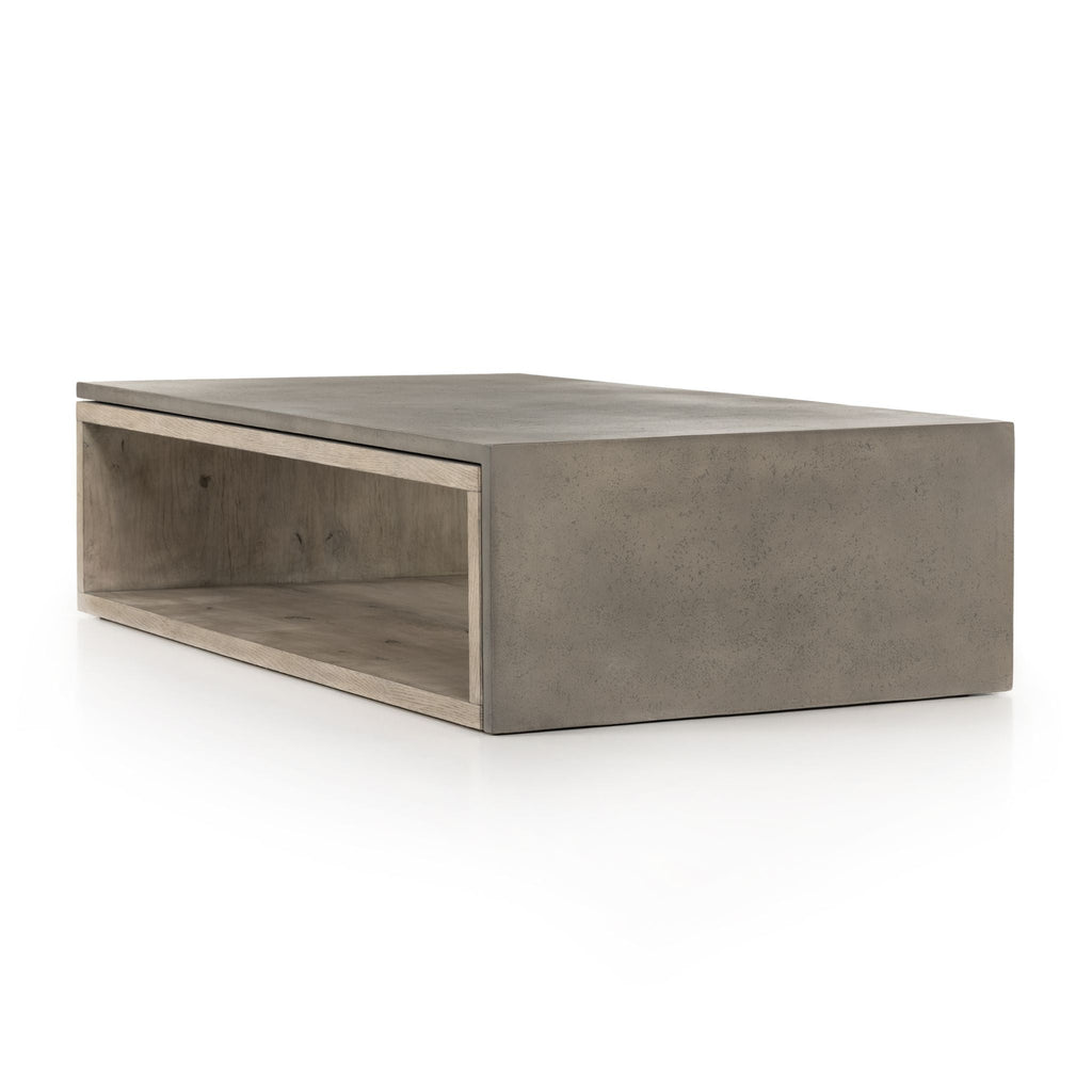 Concrete Oak Veneer Coffee Table - Sage InteriorsFHcoffee table