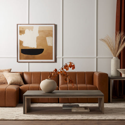 Concrete Oak Veneer Coffee Table - Sage InteriorsFHcoffee table