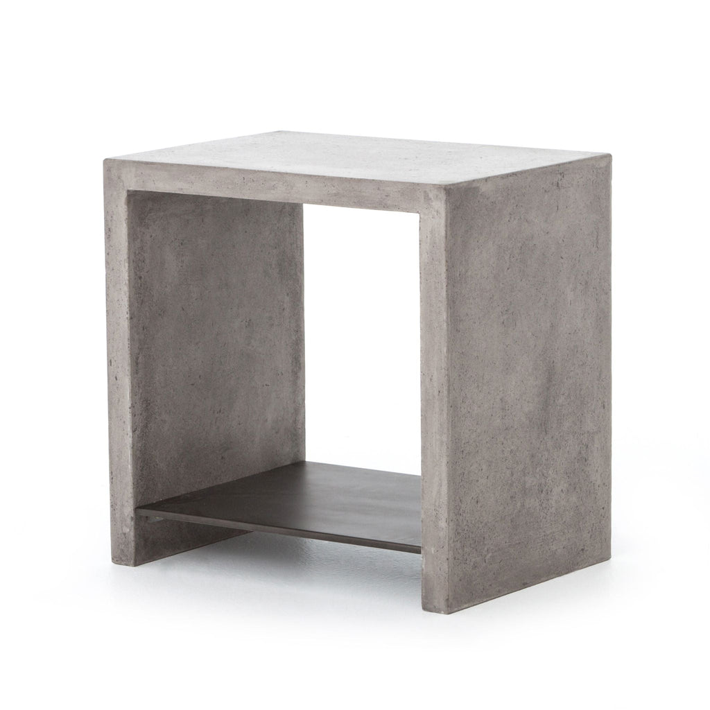 Concrete raw and refined side table - Sage InteriorsFH