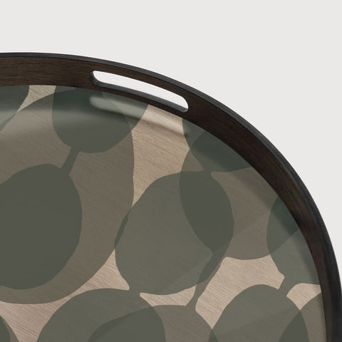 Connected Dots Glass Tray Bronze Finish with Organic Motif Sage Interiors - Sage InteriorsEthnicrafttray
