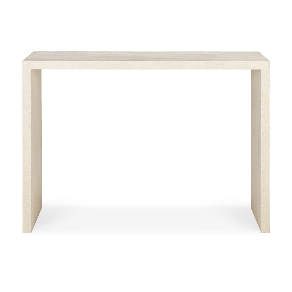 Elements Console Table, Off White Microcement