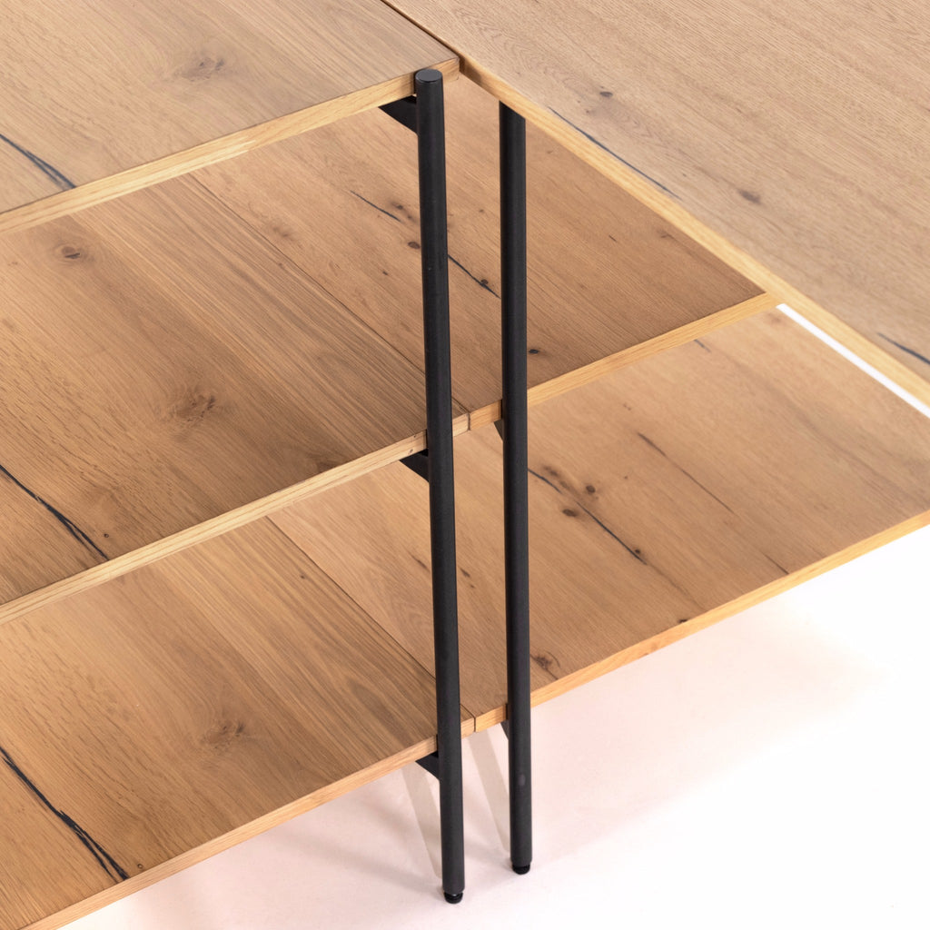 Contrast Modular Desk with Open Shelving Unit - Sage InteriorsFHDesk