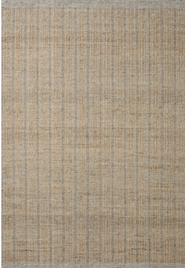 Cornwall light grey 5' x 7'6" wool jute rug - Sage InteriorsSage Interiors