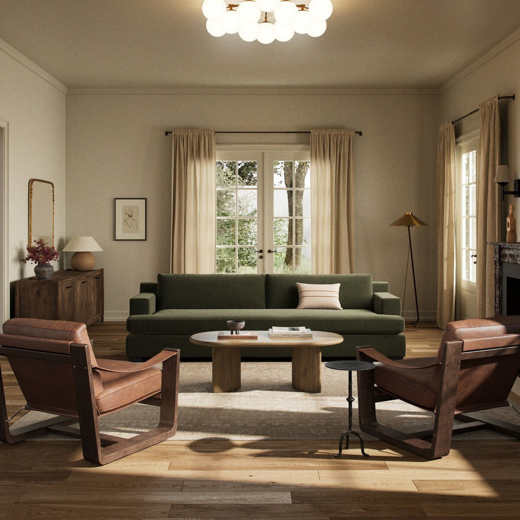 Crispin Sofa | Reversible Cushions, Plush Foam, Durable Fabric - Sage InteriorsFour HandsSofas