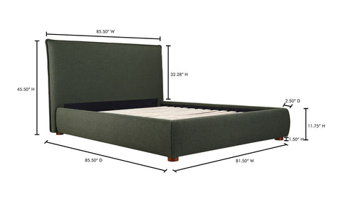 Deep Forest Green Tall Bed - Sage InteriorsMoes